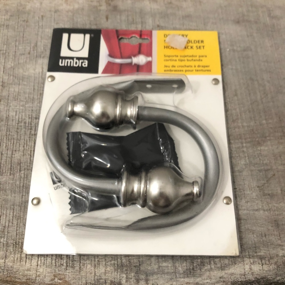 Umbra curtain drapery hold backs set